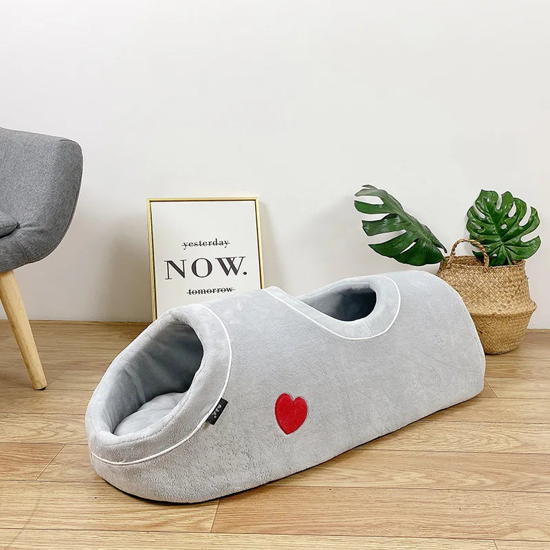 Funny Winter Warm Pet Cat Bed House Mat for Cats Bed Cave Tunnel Sleeping Bag Dog Beds House for Cats Pet Products Accessories