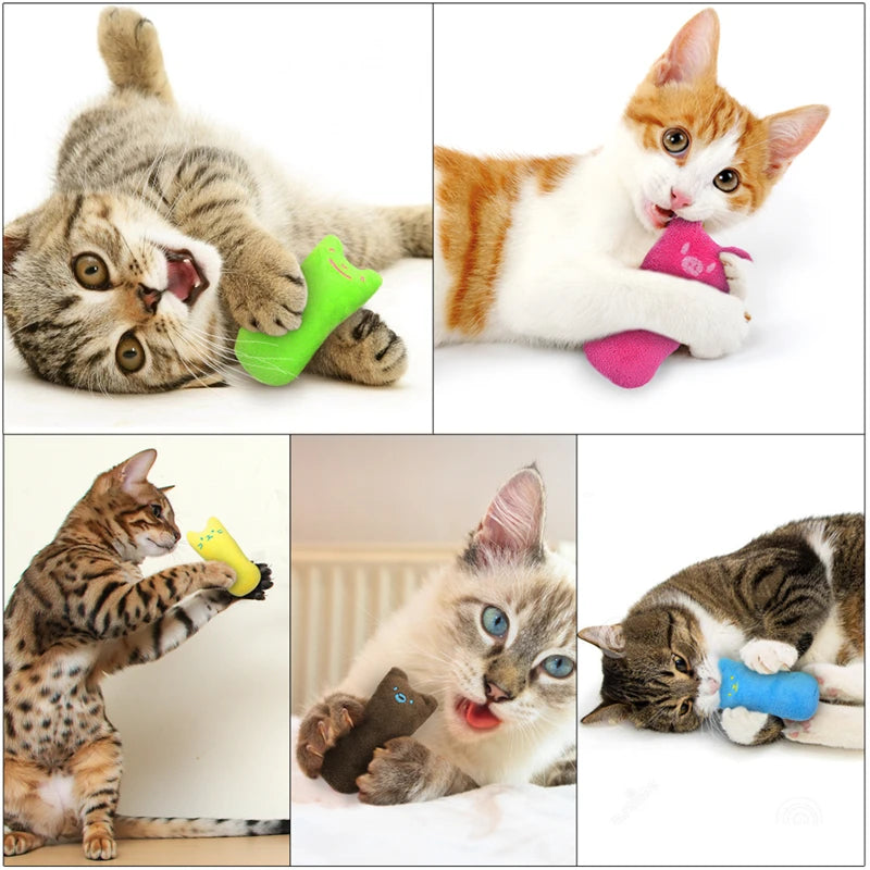Pet Cats Cute Toys Catnip Products Kitten Teeth Grinding Plush Thumb Pillow Play Game Mini Accessories Cotton Soft Chew Bite Toy