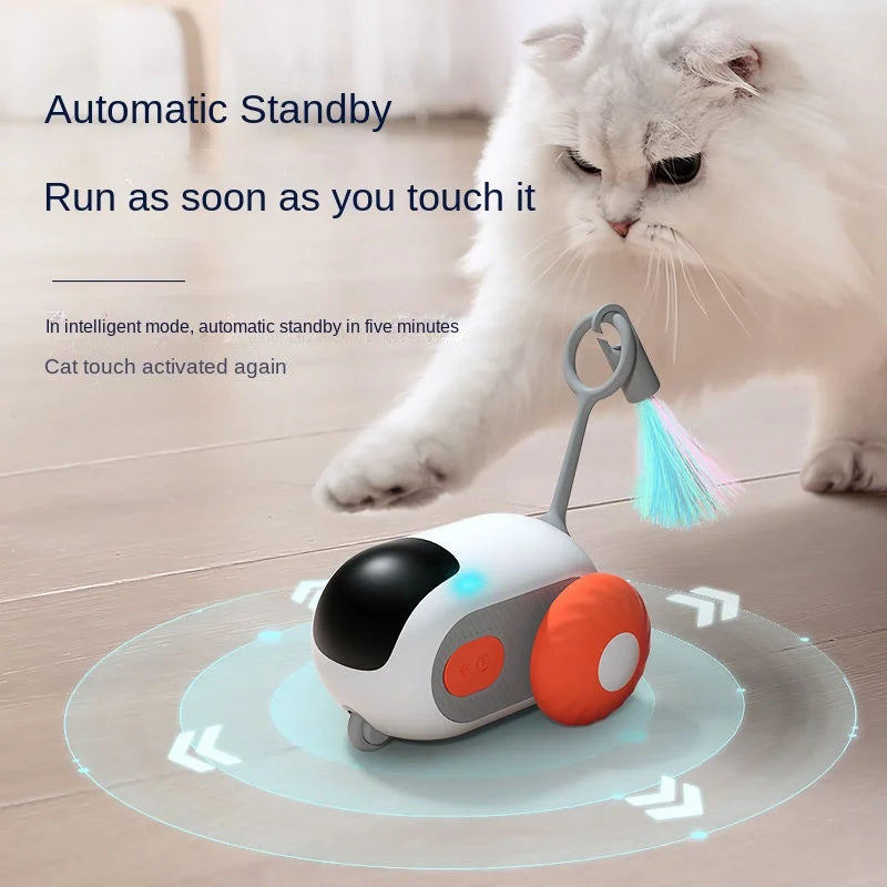 Gravity Sports Car Remote Control Electric Cat Toy Intelligent Electric Cat Teaser Self-moving Balance Car Cat Toys Pet Products