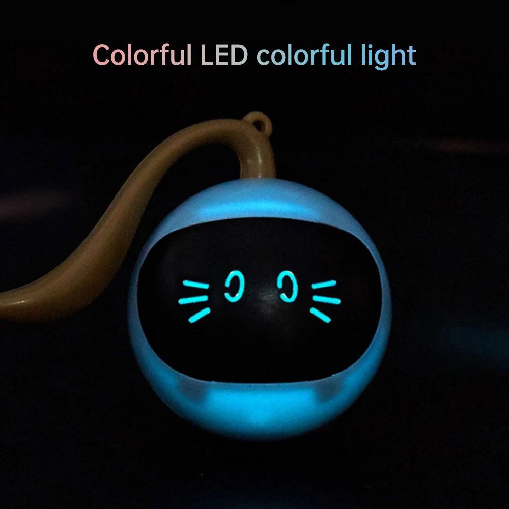 Automatic Cat Toy Interactive Smart Ball for Cats USB Charging Colorful Led Light Toys  360°Self Rotating Toys Pet Products