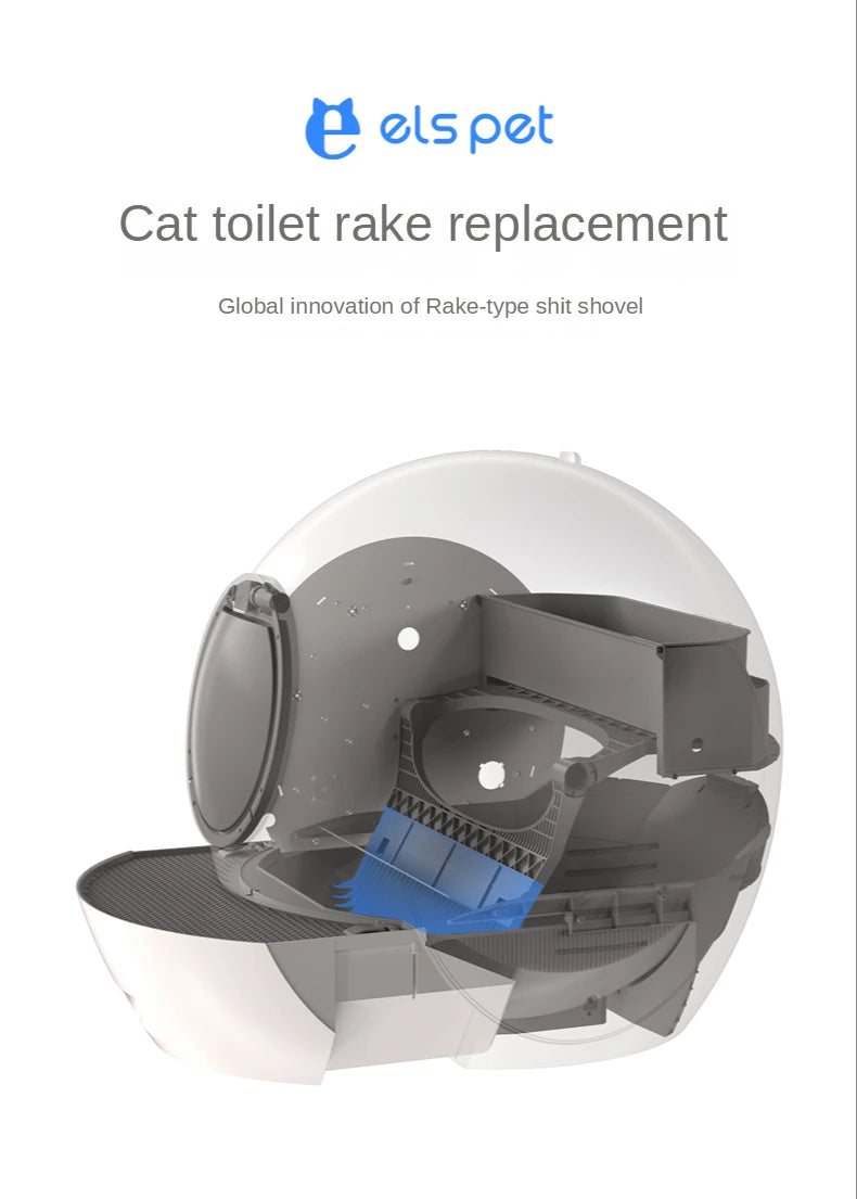 Elspet Automatic Cat Toilet Replacement Rake Cat Litter Box Accessories Cat Litter Shovel Rake Pet Products Arenero Autolimpieza