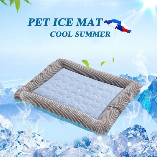 Pet cooling mats summer cold dog mats cooling products small and medium-sized dog ice silk dog litter cat mats pet supplies