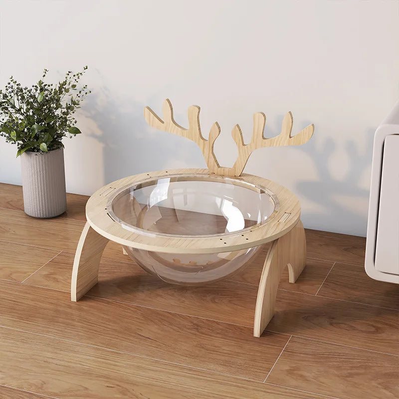 Cute Solid Wood Cat Bed Home Nest Four Seasons Universal Pet Supplies Cat Tree Apartment Climbing Frame Space Capsule Products