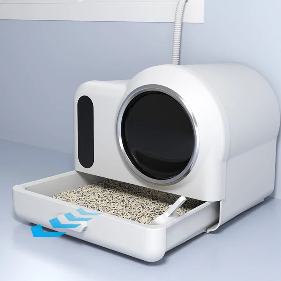 Home Automatic Cat Litter Box Smart Carpet Luxury Cat Litter Box Sifter Drawer Large Self Cleaning Filter Dla Kota Cats Products