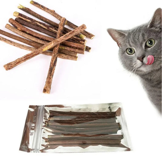 Natural Cat nip Pet Cat Molar Toothpaste Stick  Actinidia Fruit Silvervine Cat Snacks Sticks Pet Cleaning Teeth pet products