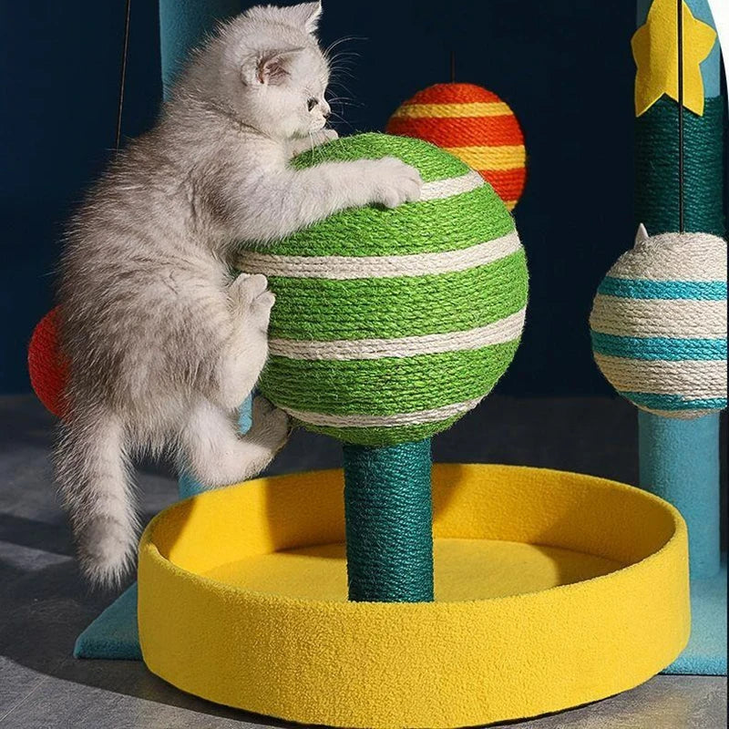 Tree House Tower for Cats, Interactive Cat Toy, Scratching Post, Vertical Cat's House, Climbing Cats, Products
