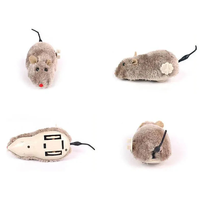 Creative Cat Toy Clockwork Spring Power Plush Mouse Toy Motion Rat Cat Dog Playing Toy Pets Interactive Toys Pet Products